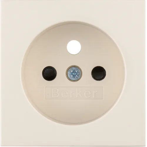 Płytka czołowa z przysłonami styków do gniazda z uziemieniem