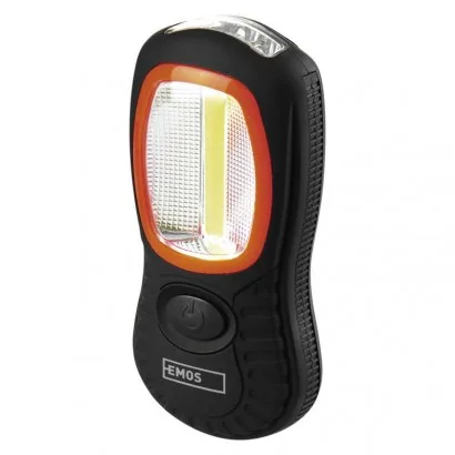 Latarka COB + 3 LED