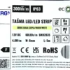 TAŚMA LED Ciepła 2835 300lm/m 5M 24W IP63 12V 3000K - obrazek 2