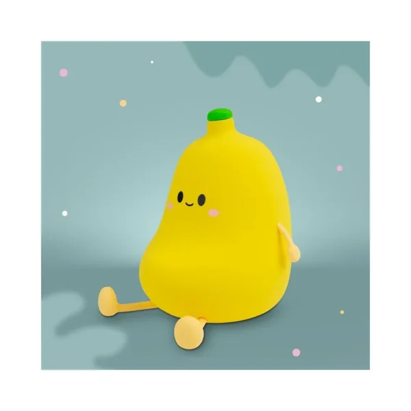Lampka nocna LED Banan na zielonym tle