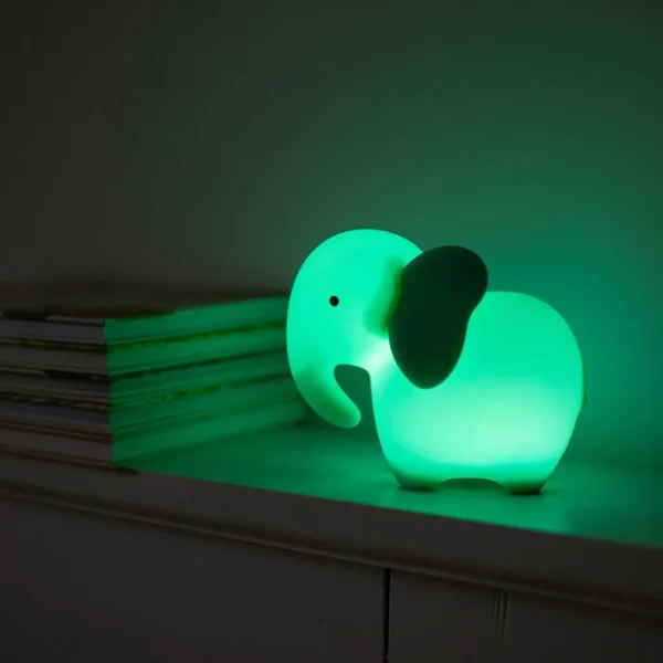 lampka nocna LED słoń turkusowy