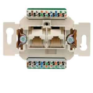 Mechanizm gniazda komputerowego UAE 2x RJ kat 5e – Hager 534576_