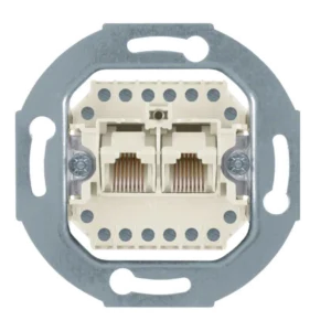 Mechanizm gniazda telefonicznego UAE 2xRJ kat. 3 – Hager 534539