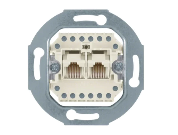 Mechanizm gniazda telefonicznego UAE 2xRJ kat. 3 – Hager 534539