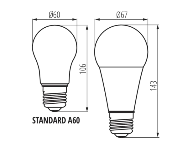 ŻARÓWKA LED KANLUX IQ-LED A67 N 19W-NW