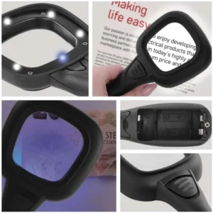 Lupa ręczna z oświetleniem LED i UV – Emos P4717