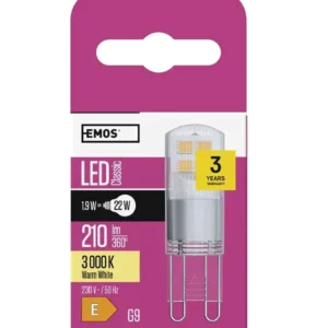 Żarówka LED G9 1,9W Ciepła biel – EMOS ZQ9526