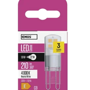 Żarówka LED G9 1,9W Neutralna biel – EMOS ZQ9527