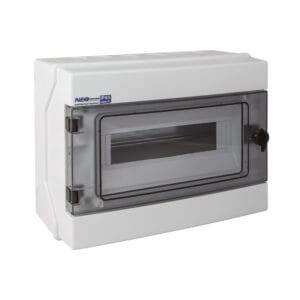Rozdzielnica hermetyczna natynkowa RH-12 NEO Series, 12-modułowa (1×12), IP65, IK07, 1000V DC – Elektro-Plast