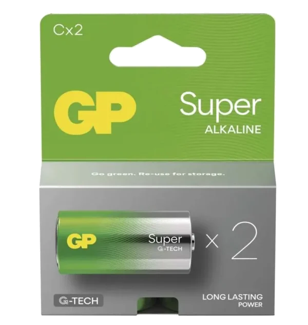 Baterie GP Super Alkaline C LR14 1,5V – 2 sztuki