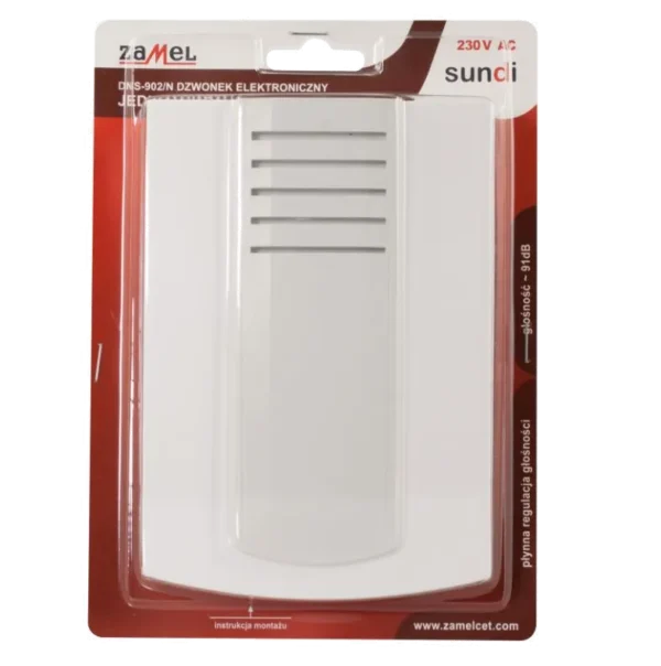 Dzwonek jednotonowy 230V ecru DNS-902N-ECR Zamel