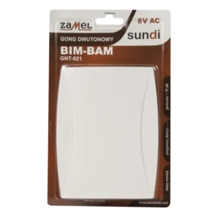 Gong dwutonowy BIM-BAM 8V biały GNT-921-BIA Zamel