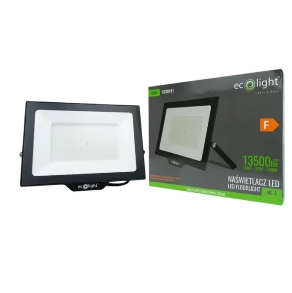 Naświetlacz LED 150W 3000K 13500lm IP65 NL-1 EcoLight EC20191