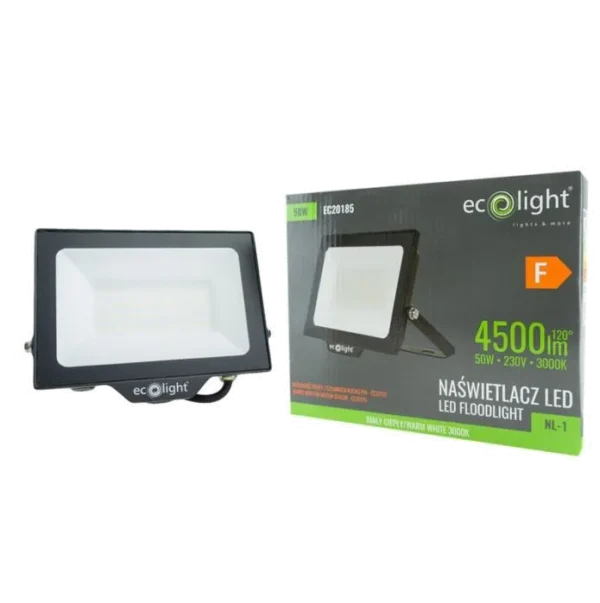 Naświetlacz LED NL-1 50W 3000K 4500lm IP65 EcoLight EC20185