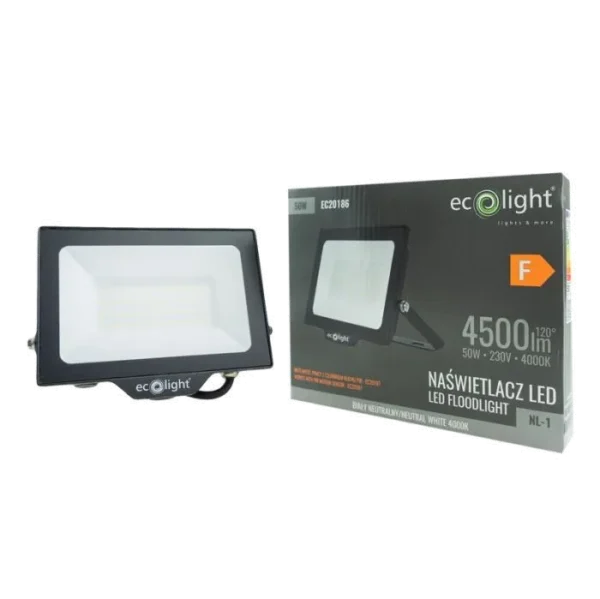 Naświetlacz LED NL-1 50W 4000K 4500lm IP65 EcoLight EC20186