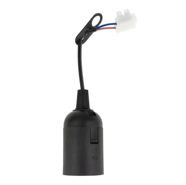 Oprawka E27 z zawieszką czarna 15cm EC20810