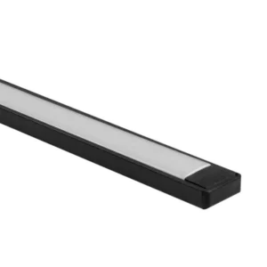 Profil aluminiowy natynkowy N02 czarny + klosz mrożony 2m EC20599 EcoLight
