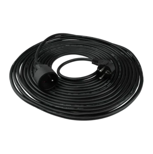 Przedłużacz 1 gniazdo 10m z uziemieniem 3x1.5mm² czarny Ecolight M20570