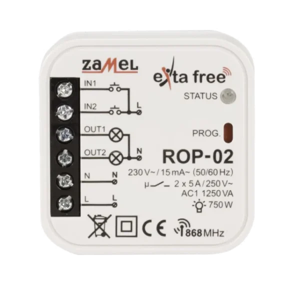 Radiowy odbiornik dopuszkowy 2-kanałowy EXTA FREE Zamel ROP-02
