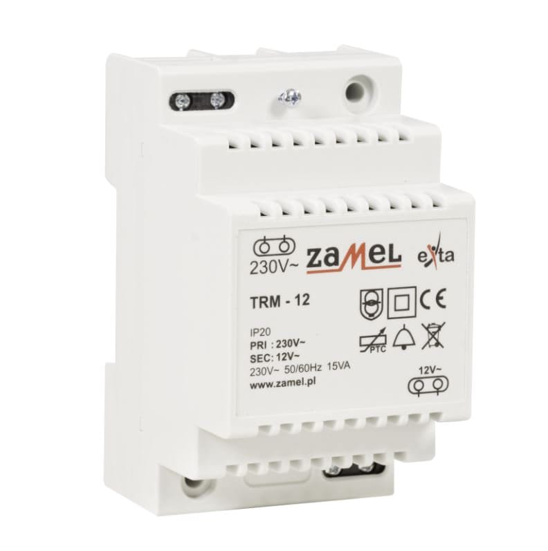 Transformator 230/12V AC 15VA TRM-12 – ZAMEL 1 Transformator TRM-12 – ZAMEL