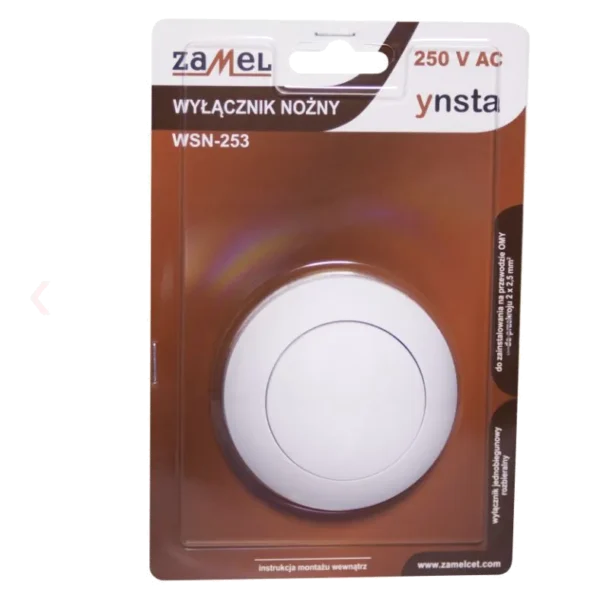 Wyłącznik nożny biały 2,5A 250V Zamel WSN-253-BIA 1