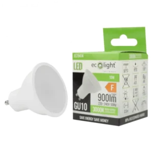 Żarówka LED GU10 10W 3000K 900lm ciepła biała mleczna Ecolight EC79474