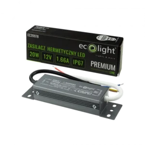 Zasilacz Hermetyczny PREMIUM 20W 12V DC IP67 EC20978