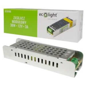 Zasilacz LED 36W 12V 3A IP20 SLIM EC79768