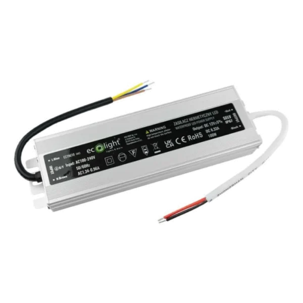 Zasilacz LED hermetyczny 100W 12V 8.33A IP67 EC79610
