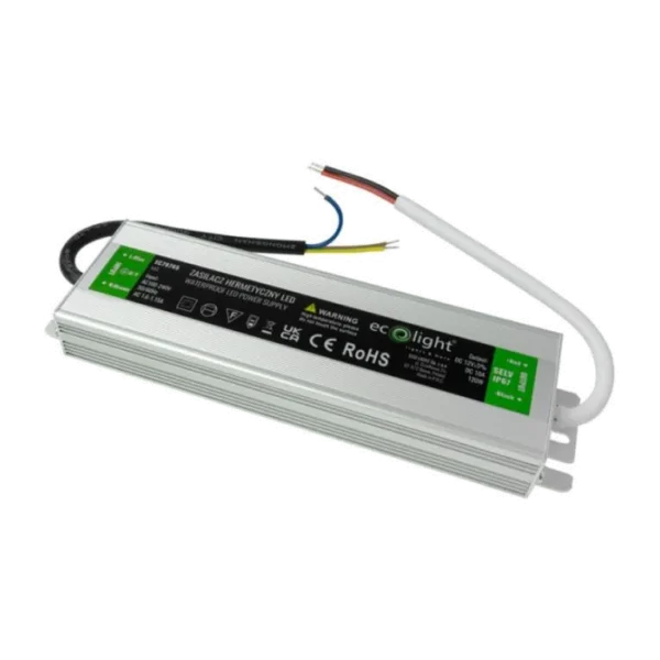 Zasilacz LED hermetyczny 120W 12V 10A IP67 wodoodporny EC79765