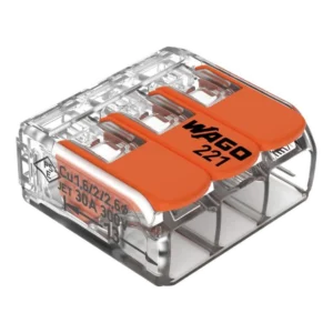 Złączka WAGO uniwersalna 3×6 mm² z dźwigniami, seria 221-613