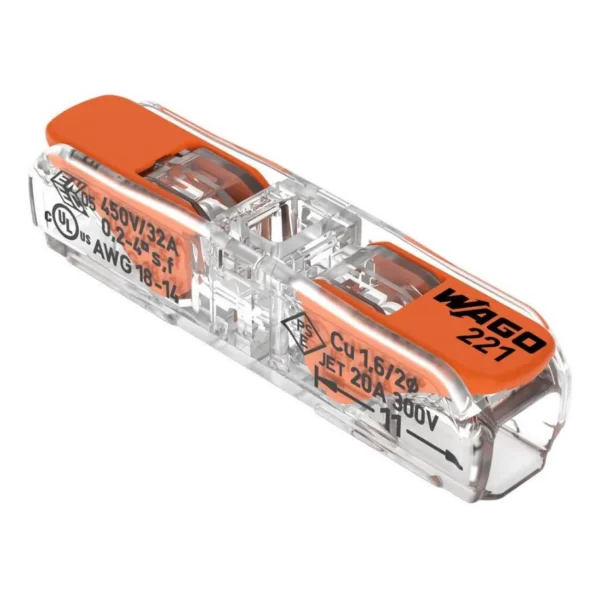 🔧 Złączka WAGO uniwersalna linka/drut 1x4 mm² seria 221-2411