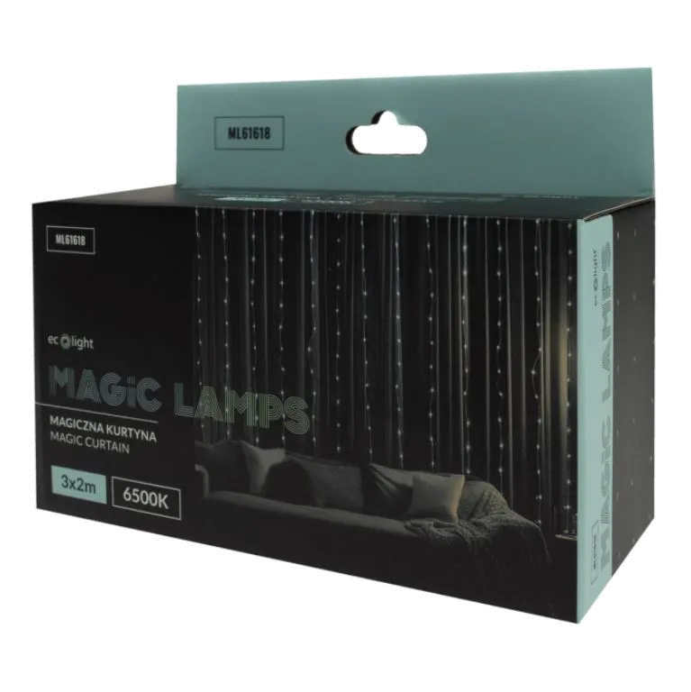 Kurtyna LED 400 LED 6500K 3×2m USB 5V – Magiczna Zimna Kurtyna Świetlna – Eco Light 1 Kurtyna LED 400 LED 6500K 3×2m USB 5V