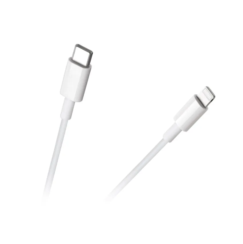 kabel USB-C Lightning 1 m biały do szybkiego ładowania - Rebel 1 kabel USB-C Lightning 1 m