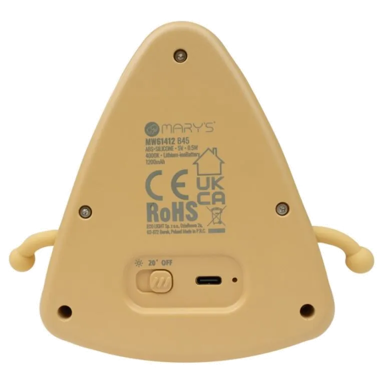 Lampka nocna LED Pizza – neutralne światło 4000K, akumulatorowa, silikonowo/plastikowa – przyjazna dzieciom ⭐ MARY'S 3 lampka nocna pizza