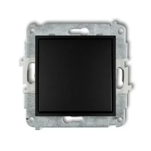 Karlik MINI Łącznik schodowy jednoklawiszowy czarny mat 12MWP-3.1