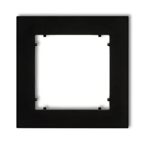Karlik MINI Ramka uniwersalna pojedyncza kwadratowa z tworzywa czarny mat 12MR-1_wynik