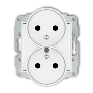 Karlik Mini – gniazdo podwójne z uziemieniem 25MGPR-2zp